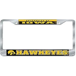 Iowa Hawkeyes NCAA Chrome License Plate Frame by Wincraft