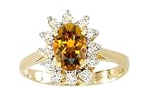 Genuine Citrine Ring - White or Yellow Gold 1.25 cts FREE GIFT BAG!