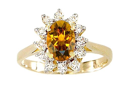 Genuine Citrine Ring - White or Yellow Gold 1.25 cts FREE GIFT BAG!