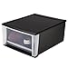 IRIS 32 Quart Stacking Drawer, 2 Pack, Black