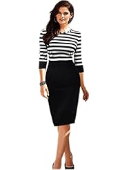 Sexy Striped Print Cotton/Leather/Polyester/Wool Summer Winter Cocktail Club Dress/Evening Dress/Party Dress 