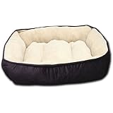 HappyCare Textiles HCT REC-002 Luxury Embossed Rectangle Micro Mink Dog and Pet Bed, Large, Burn Out Purple