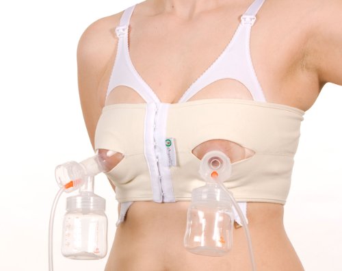 PumpEase Organic hands-free pumping bra - Natural - M