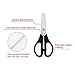 Lifebe KT Household 7.8 inch Ceramic Kitchen Scissors(Black)