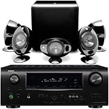 Denon AVR-1610 A/V Receiver & Kef KHT2005.3BL Home Theater System (Bundle)