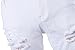 Moonwalk Men`s Elastic White Ripped Destroyed Jeans With Holes