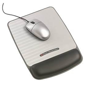 3M Gel Wrist Rest WR421LE, Leatherette, Black, 7.57 inches x 10.25 inches x 1.0 inches
