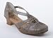 Rieker Trotteur, Sportslipper Damen -Slipper Stine aus Leder,  35-mm-Absatz, PU-Sohle in Stine dust
