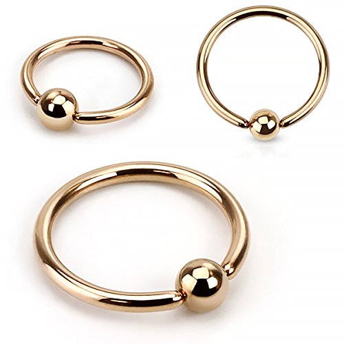 Klemmring BCR Septum Piercing Captive Ring Lippe Ohr Augenbrauen Nase