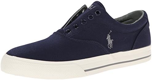 Polo Ralph Lauren Men's Vito Canvas Fashion Sneaker, Newport Navy, 9 D US