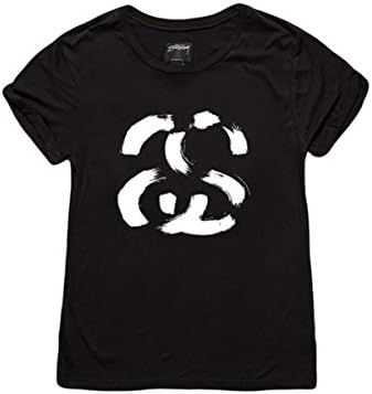 Stussy Womens Brush Link Cuff Short-Sleeve Shirt, Black, Large