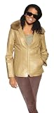 Bergama Lamb Leather Jacket Collar-Almond Beige