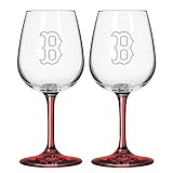 Boston Red Sox Wine Glass Set