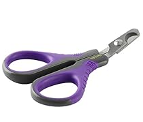 Professional Pet Nail Scissors By Hertzko - Sharp Stainless Steel Angled Blade for Easy Cutting - Suitable for Small Breed Animals - Dogs, Cats, Rabbits and Birds
