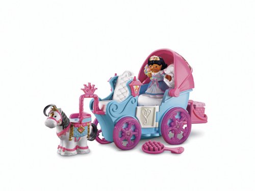 Childrens Toyshop  Toys : Fisher-Price World of Little People Mia and Her Royal Princess Coach