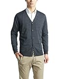 (ジョン スメドレー)JOHN SMEDLEY Vネックカーディガン BRYN CHARCOAL CHARCOAL S