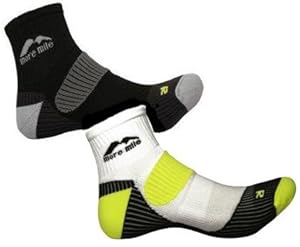 Mens 2 PAIR PACK More Mile cushioned LONDON running sock 1 Black & 1 White