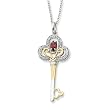 Sterling Silver January Birthstone Key Sentimental Expressions Necklace