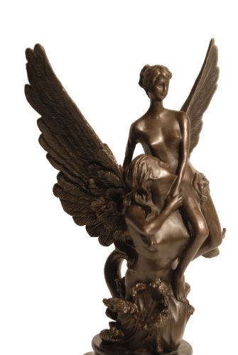 Bronze Art Nouveau Fairy Nude Lovers Hand Crafted Statue