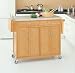 Bamboo Kitchen Cart with Stainless Steel Top by Organize It All