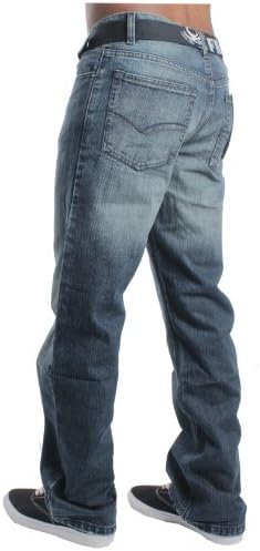 BNWT NEW MENS HEAVY DUTY PANTS DARK BLUE JEANS FREE BELT WAIST SIZE 28-48 FBM14 28R