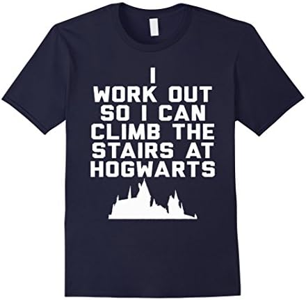 Men's Harry work out so i can climb the stairs at Potter t shirt Small Navy