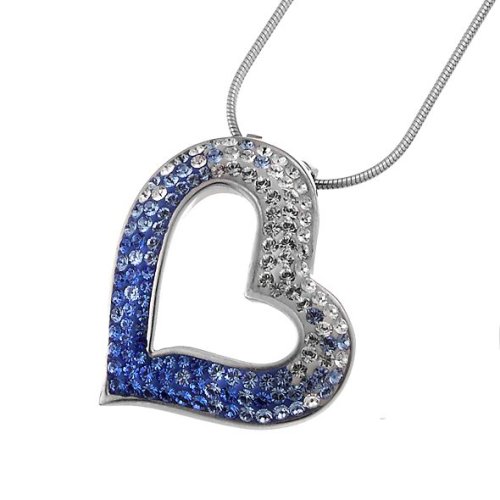 Oliver Weber 7519 Blue Pendant 925 Sterling Silver Swarovski Crystal