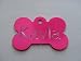 Pet ID Tag/Deluxe  Large Pink Bone