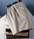 Traveler Pleated Front Cotton Shorts