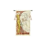 Review ArtExpression  / Exposition Universelle - Artist: Fabrice De Villeneuve - Fabric Size: 53.00 by 32.00 inches Wall Tapestry with hanging rods and tassels included
