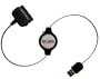 Ziplinq ZIP-DATA-P07 Retractable Handspring Edge Charge and Synch Cable (30 Inch, Black)