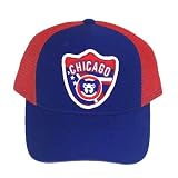MLB CHICAGO CUBS TRUCKER MESH VINTAGE HAT CAP BLUE RED