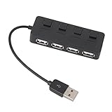 【ノーブランド品】PCラップトップに対応　USB2.0ハイスピードハブスプリッタケーブル　4ポート　オン/オフスイッチ付き