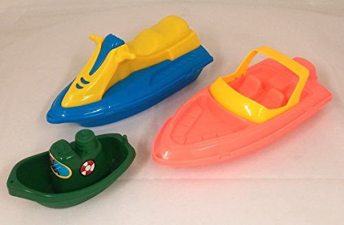 New! Set Of Speed Boat & Jet Ski + "Free Bonus" 1 tugboat Bathtub ...