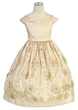 New Flower  Sequin Embroidered Holiday Christmas Party Dress ~ Assorted Colors 2 to 12 Girls