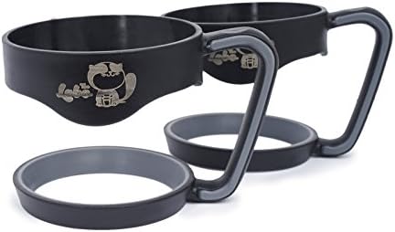 Pair of Anti-Slip Soft Plastic Handle Hand Rubber Grip Accessory for 30 OZ Yeti Cooler Tumbler Rambler Cup &amp; Also Fits OZARK TRAIL, RTIC, BOSS