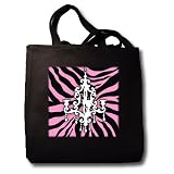 311 Pink and Black Zebra print with White Chandelier - Funky pink zebra print with chic white chandelier - Tote Bags