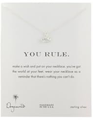 Dogeared Sterling Silver You Rule Reminder Necklace, 18"