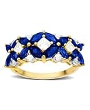 14k Gold Sapphire (2 ct. t.w.) & White Sapphire (5/8 ct. t.w.) Ring