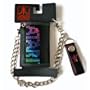 Atari Rainbow Logo Black Leather Wallet with Chain