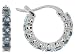 3.30CTW LONDON BLUE TOPAZ STERLING SILVER HOOP EARRINGS
