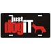 New  White German Shepherd Dog ... Just Dog It  License Plate Dog