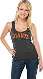 San Francisco Giants Women's Heather Black Tri-Blend Tank Top