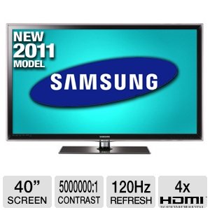 Samsung UN40D6000 40-Inch 1080p 120Hz LED HDTV (Black)