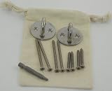 Ropeinabag, 100% Stainless Steel Rounded Eye Pad Anchor Mount Set. 500 pound working weight.