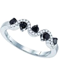 0.45CTW BLACK DIAMOND FASHION RING