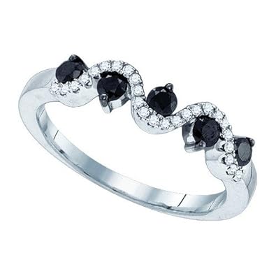 Cheap Girls Jewelry 0.45CTW BLACK DIAMOND FASHION RING For Sale