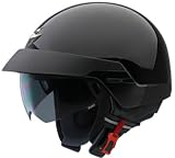 41xmsRsq07L. SL160  Scorpion EXO 100 Open Face Helmet   Solid Black   Large