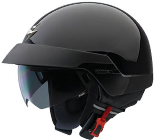 41xmsRsq07L Scorpion EXO 100 Open Face Helmet   Solid Black   Large
