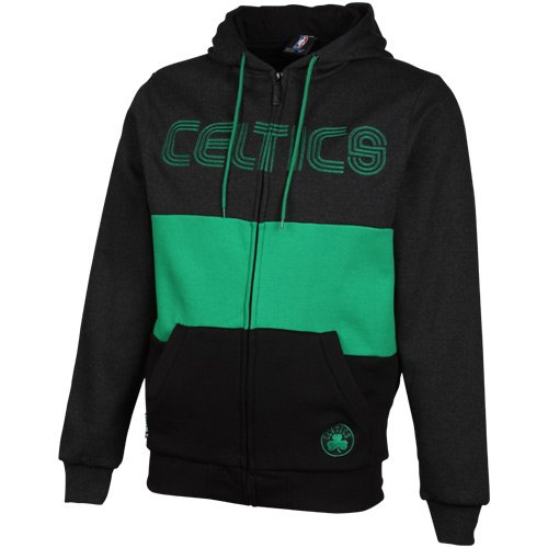 NBA Boston Celtics Showdown Full Zip Hoodie - Black/Green (X-Large)